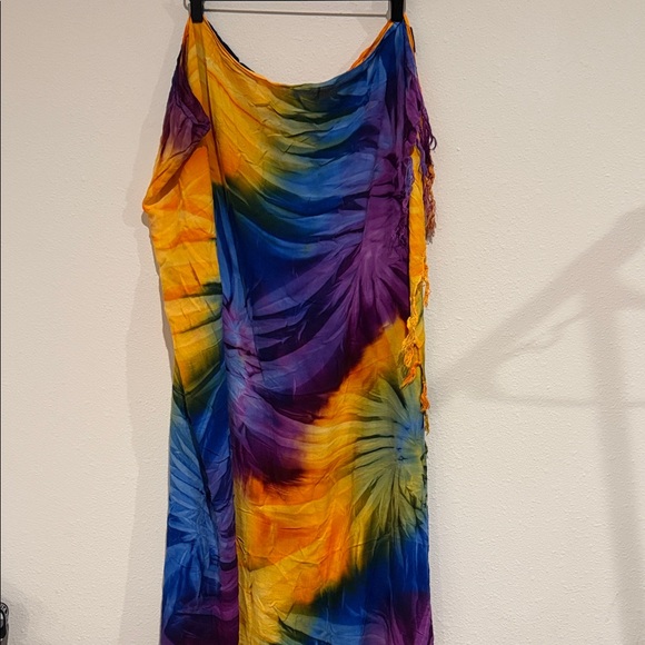 Kaila Vibrant Tie-Dye Scarf - Picture 2 of 4